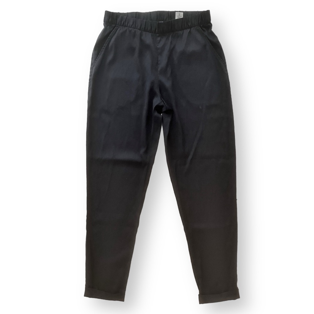 T by Alexander Wang black silk twill pants (4P)